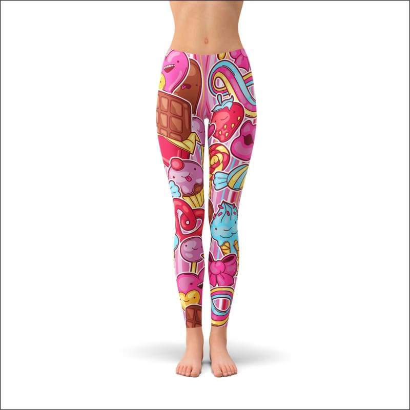 Womens Pink Candy Kawaii Legging - Leggings