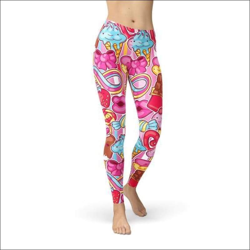 Womens Pink Candy Kawaii Legging - Leggings