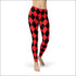 Womens Red and Black Jester Leggings