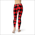 Womens Red and Black Jester Leggings