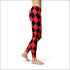 Womens Red and Black Jester Leggings