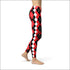 Women's Red Argyle Leggings