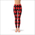 Women's Red Argyle Leggings