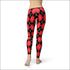 Women's Red Argyle Leggings