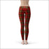 Womens Red Plaid Tartan Leggings