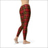 Womens Red Plaid Tartan Leggings