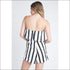 Women's Strapless Stripe Romper