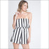 Women's Strapless Stripe Romper
