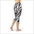 Womens Zebra Stripes Capri Leggings