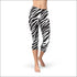 Womens Zebra Stripes Capri Leggings