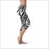 Womens Zebra Stripes Capri Leggings