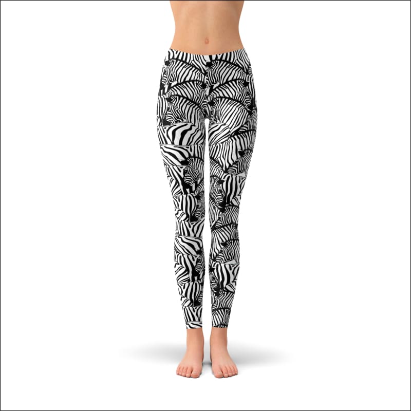 Womens Zebra Stripes Leggings - Leggings