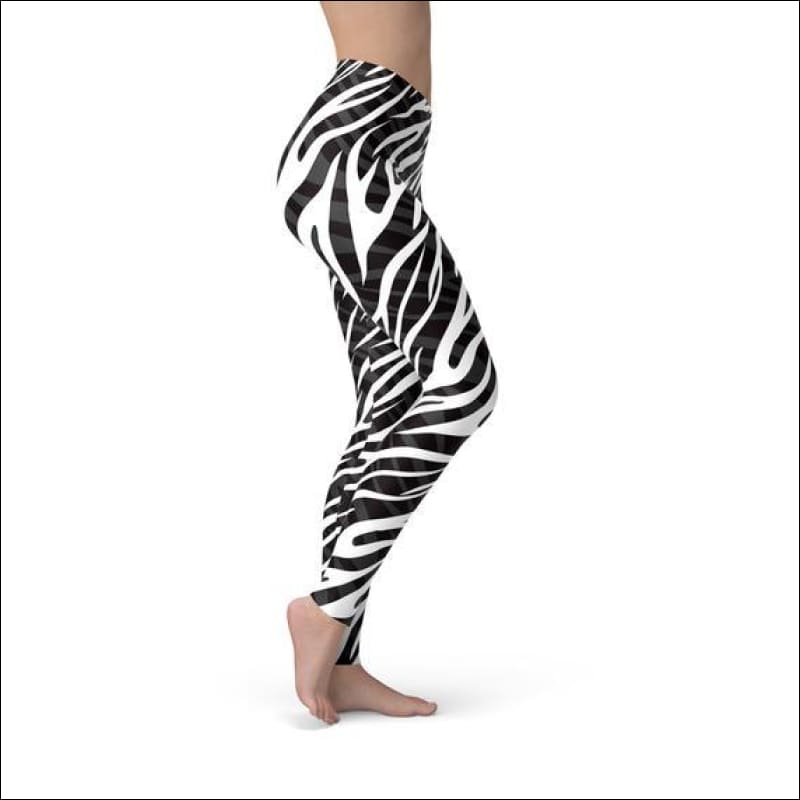 Womens Zebra Stripes Leggings - Leggings