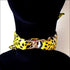 Yellow Leopard Choker Necklace