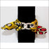 Yellow Leopard Infinity silk bracelet