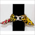 Yellow Leopard Infinity silk bracelet