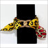 Yellow Leopard Infinity silk bracelet