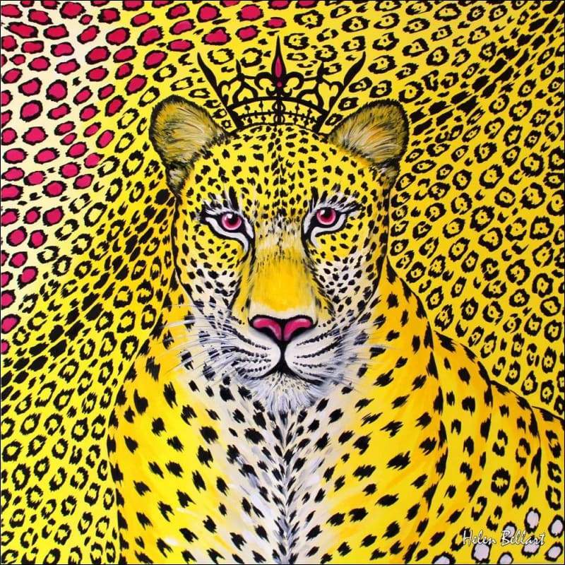 Yellow Leopard silk scarf 45x45 cm - Silk Scarves