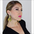 Yellow Leopard silk tie earring