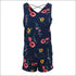 Young Lady Floral Printed Casual Vacation Beach Tank Top And Shorts Set