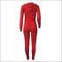 Zipper Design Hoodie And Skinny Pants Sports Two-piece Set