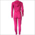 Zipper Design Hoodie And Skinny Pants Sports Two-piece Set