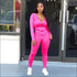 Zipper Design Hoodie And Skinny Pants Sports Two-piece Set