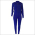 Zipper Design Hoodie And Skinny Pants Sports Two-piece Set