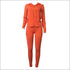 Zipper Design Hoodie And Skinny Pants Sports Two-piece Set