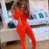 Zipper Design Hoodie And Skinny Pants Sports Two-piece Set