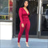 Zipper Design Hoodie And Skinny Pants Sports Two-piece Set