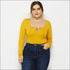 Zipper Design Round Neck Long-sleeve Plus-size Bodysuits