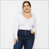 Zipper Design Round Neck Long-sleeve Plus-size Bodysuits