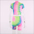 Zipper Tie Dye Top And Tight Shorts Two Pieces Sets